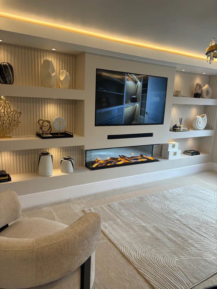 Example of our bespoke media wall installation style, available across Widnes and Cheshire