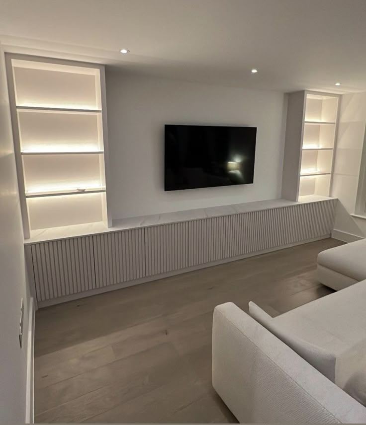 Fitted bespoke media wall design in Liverpool, Merseyside
